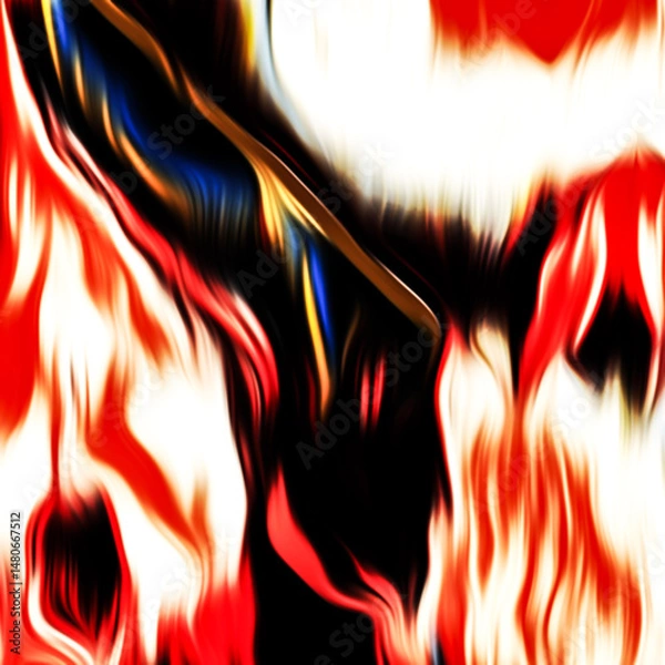 Obraz Abstract fluid art digital painting and dynamic swirling patterns with vibrant color transitions.
