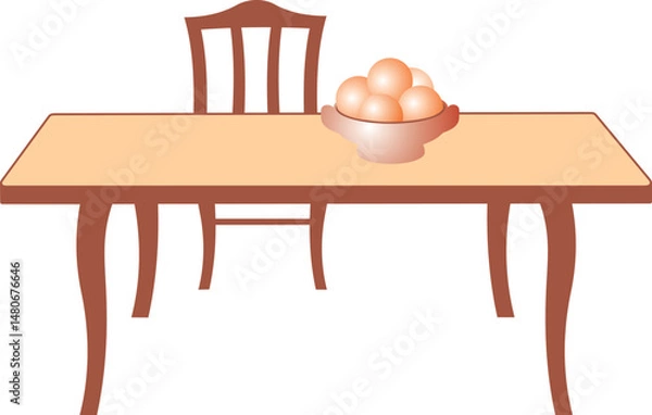 Obraz TABLE AVEC UNE CHAISE.eps