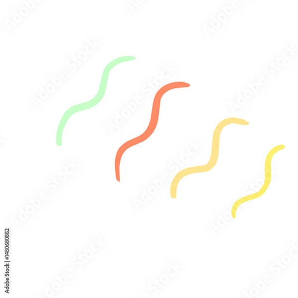 Fototapeta Cute Retro Abstract Doodle Shape 