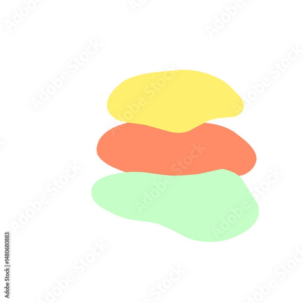 Fototapeta Cute Retro Abstract Doodle Shape 