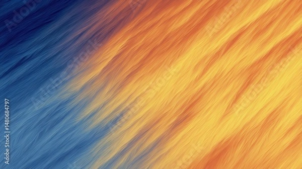Fototapeta A 4K photo of dynamic warm gradient with orange and blue tones, excellent for a vibrant backdrop.