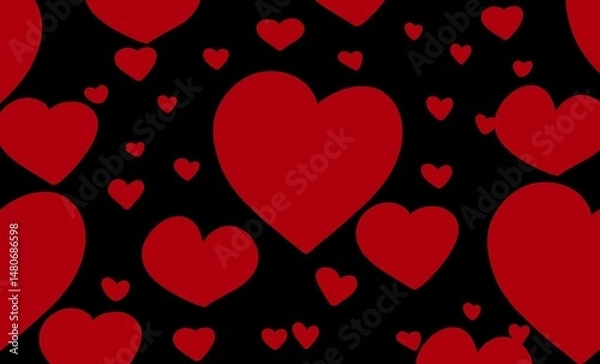 Obraz valentine background pattern with hearts