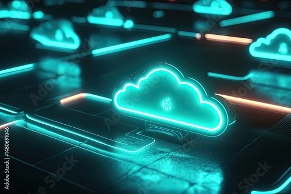 Fototapeta Cloud Computing Technology