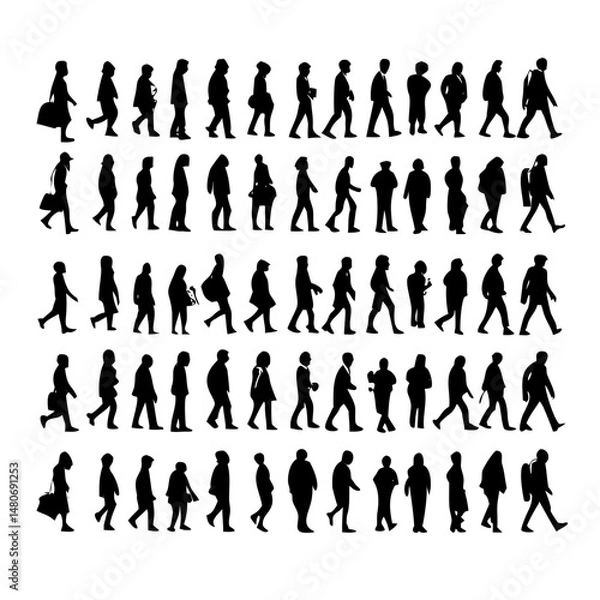 Fototapeta 25 People: A Dynamic Set of Diverse Figures