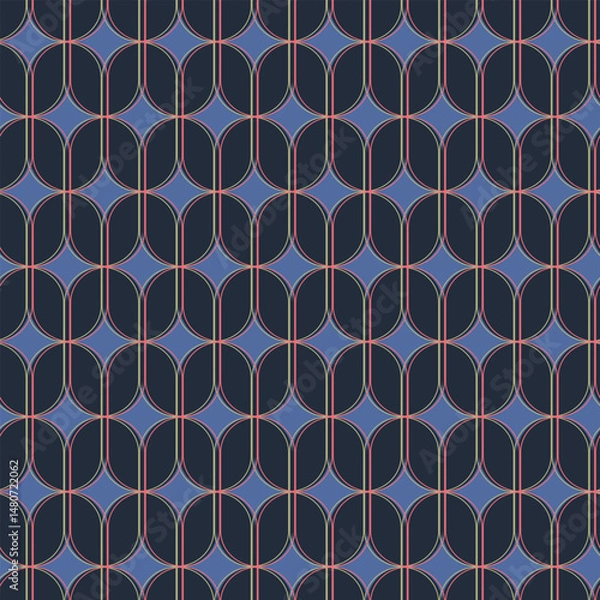 Obraz Seamless pattern with hand drawn ornament in style Art Deco. For wrapping paper, home decor other design projects