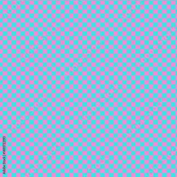 Fototapeta Seamless checkered repeating pattern for wrapping paper, surface design and other design projects with bright checks