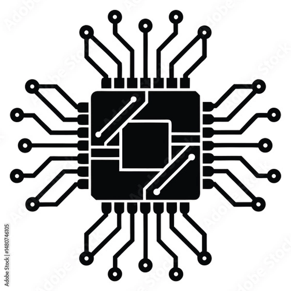 Fototapeta byte technology illustration