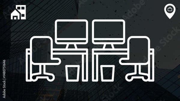 Fototapeta Modern Workplace Solutions for Collaborative Workspaces and Enhanced Productivity