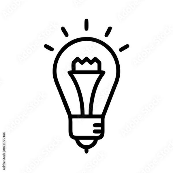 Fototapeta Icon of a Light Bulb