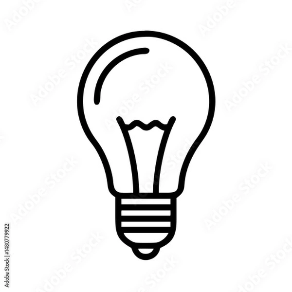 Fototapeta Icon of a Light Bulb