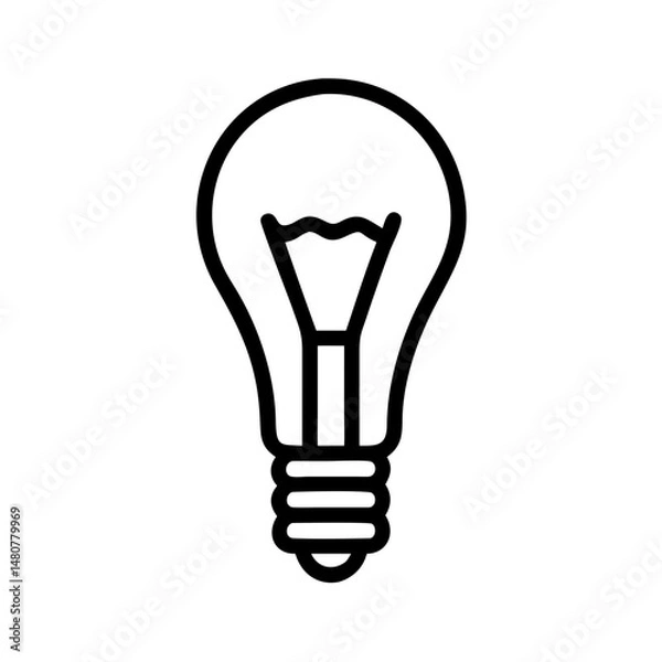 Fototapeta Icon of a Light Bulb