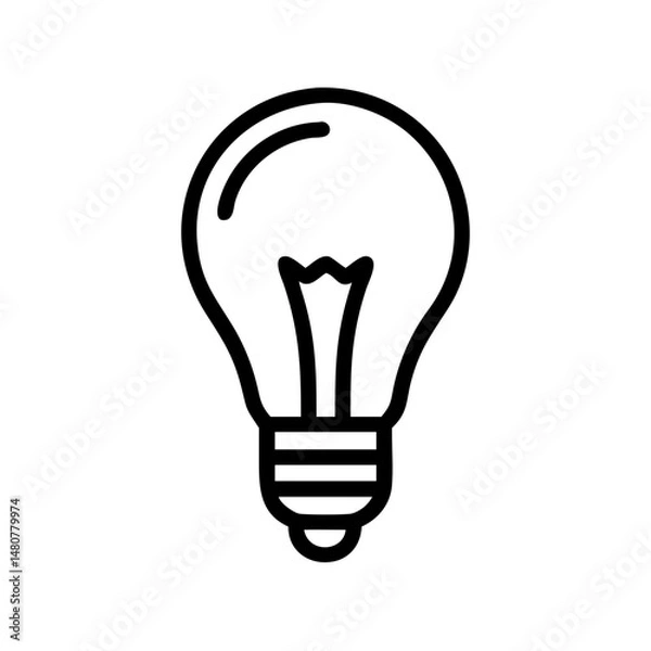 Fototapeta Icon of a Light Bulb