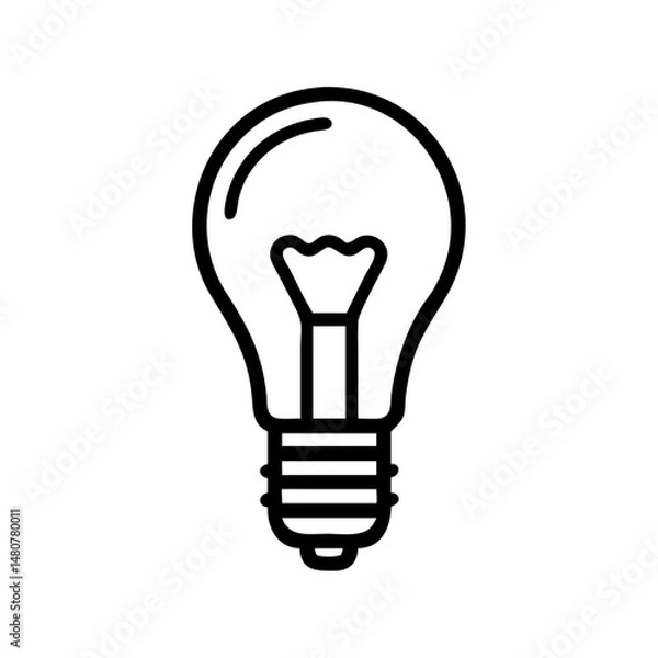 Fototapeta Icon of a Light Bulb