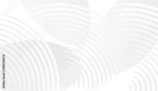 Fototapeta Abstract white gradient background with geometric curve lines style design