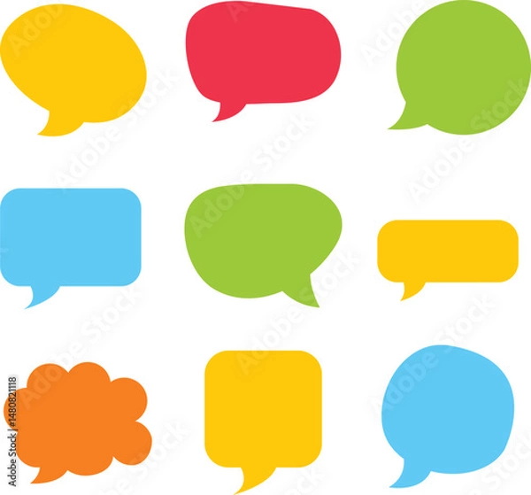 Obraz Speech Bubble Set – Vector Icons on White Background