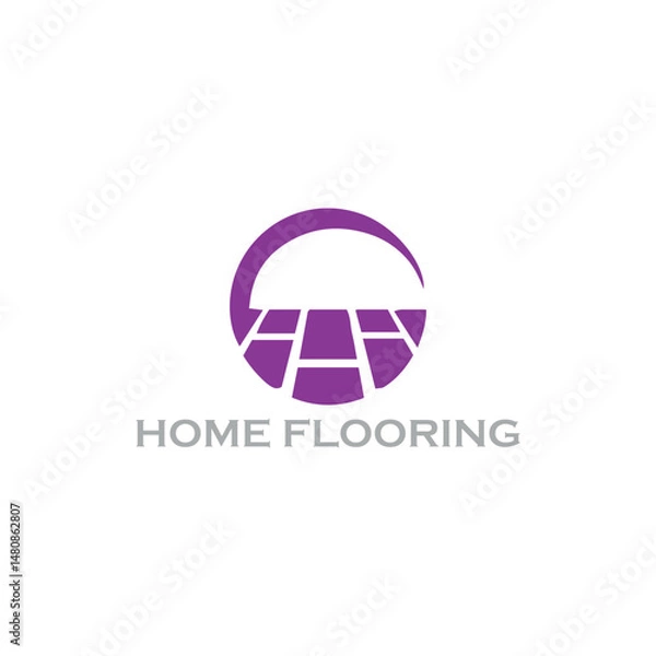 Obraz home flooring tile logo design vector