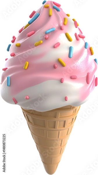 Fototapeta summer cartoon cream ice cream
