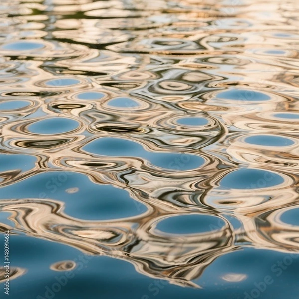 Fototapeta Abstract Water Reflections Captivating Patterns of Light and Color on a Calm Water Surface