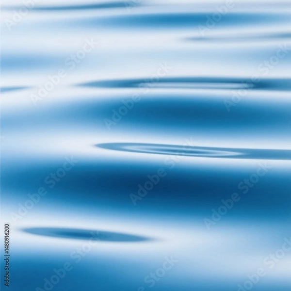 Fototapeta Serene Abstract Water Surface Texture Smooth Blue Water Waves, Ripple Reflections, Tranquil Ocean Scene Photography