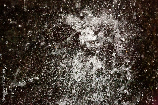 Fototapeta Atomization of a waterfall using high speed flash in Connecticut.