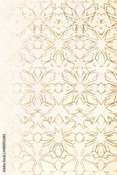 Obraz Asian islamic indian style pattern background gold lining