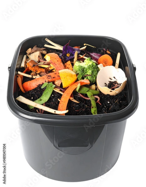 Fototapeta Composting Food Scraps: Easy Guide with Transparent Background