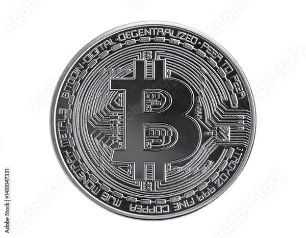 Obraz Bitcoin: Digital Currency Shows Decentralization, Peer-to-Peer
