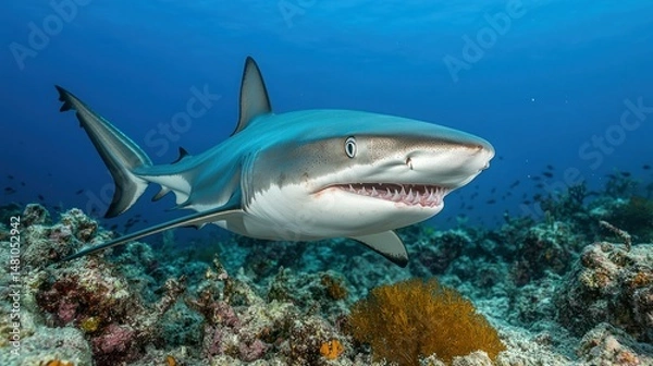 Fototapeta Underwater shark portrait (1)