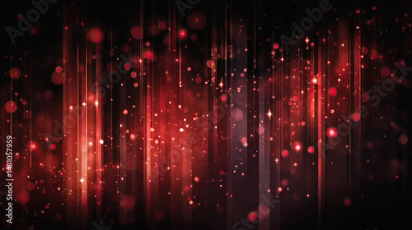 Fototapeta Background - red, dark, with bokeh and leaks