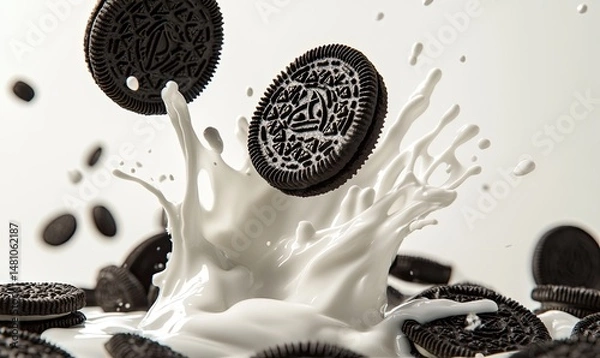 Obraz Cookies and Milk Splash