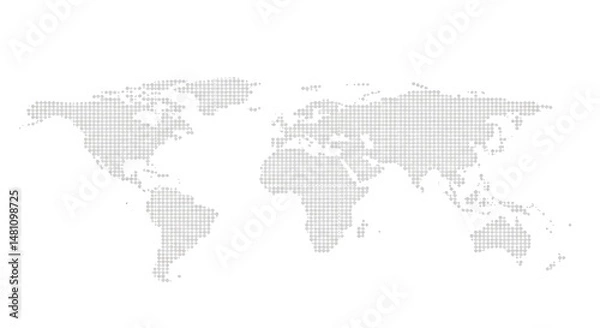 Obraz Dotted world map evokes global connectivity