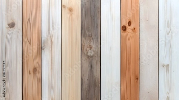 Obraz Weathered White and Brown Wood Plank Texture