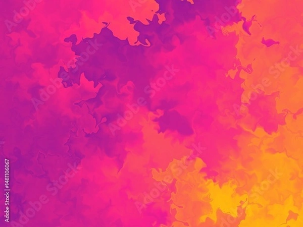 Fototapeta An abstract background with a vibrant, swirling pattern.  Shades of pink, purple, and orange blend together in a fluid, cloud-like design.