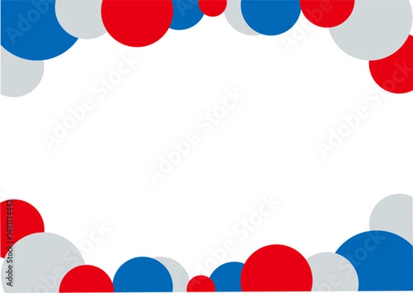 Fototapeta 赤と青の丸の背景