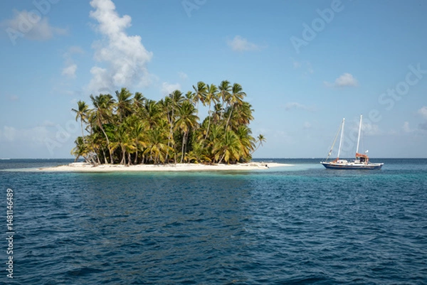 Fototapeta sailing trip in panama at san blas islands