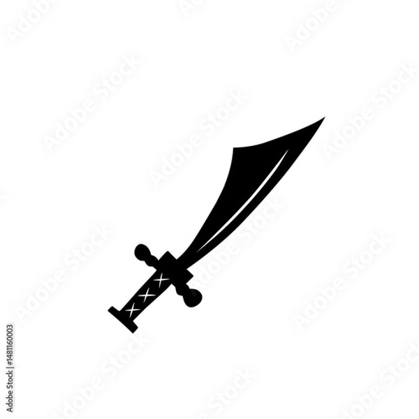 Fototapeta sharp sword icon