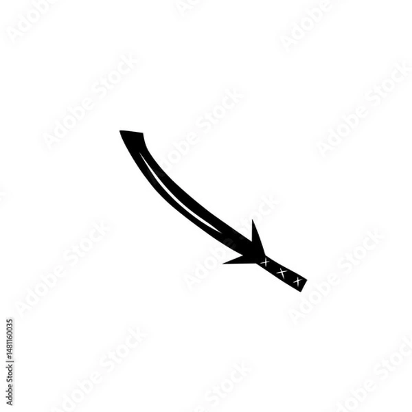 Fototapeta sharp sword icon