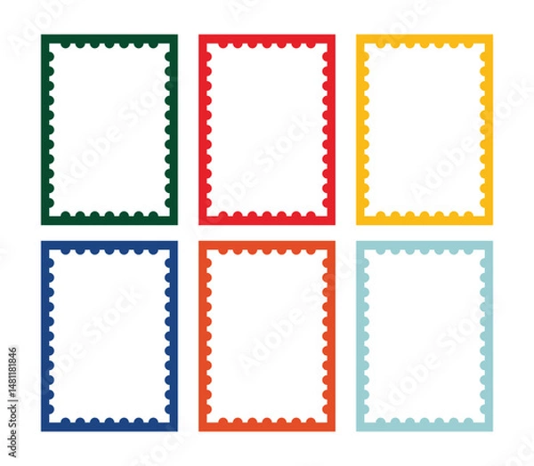 Fototapeta Design template illustration frame stamp isolated