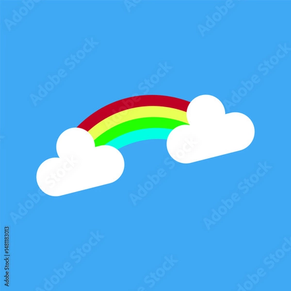 Fototapeta Rainbow icon. weather report forecast sig