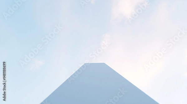 Fototapeta Abstract Minimalistic Composition Featuring Sky and Geometric Perspective