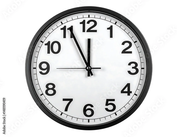 Obraz Black Clock Face Showing Specific Time