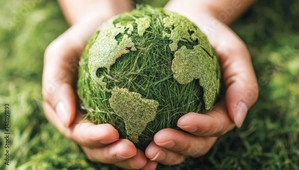 Obraz Earth held gently in hands (5)