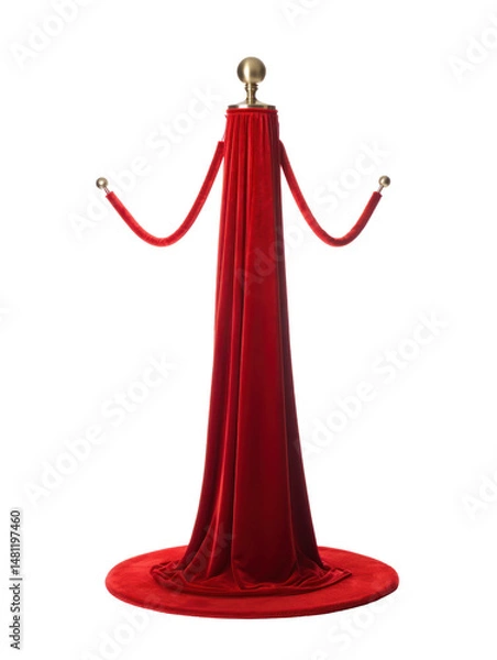 Fototapeta Red Carpet Isolated on Transparent Background