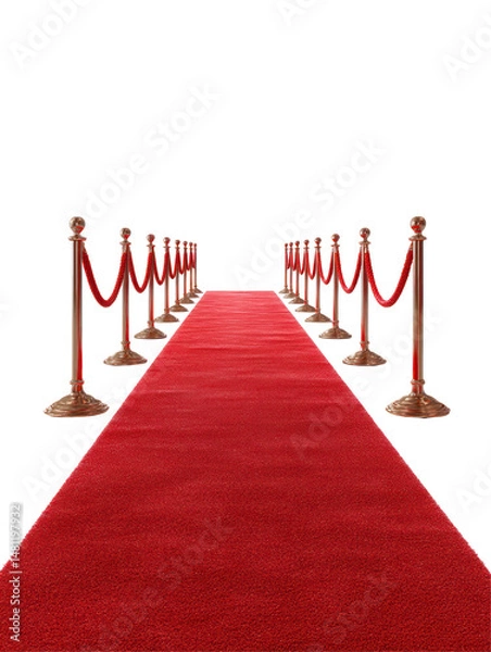 Fototapeta Red Carpet Isolated on Transparent Background