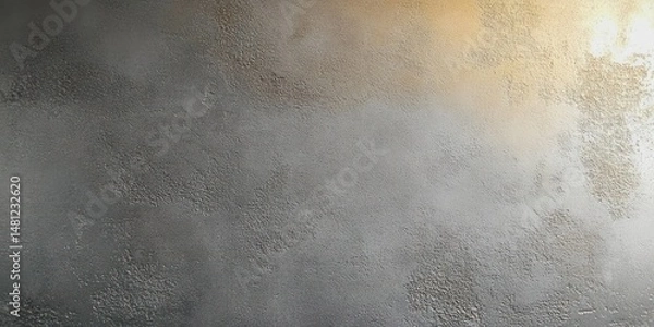 Obraz Gray textured concrete wall with uneven surface and diffused warm light shining from the top right corner creating soft shadows