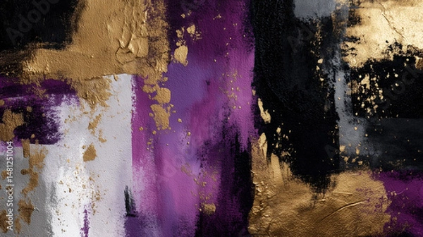 Obraz Bold Abstract in Purple and Gold
紫と金の抽象アート
