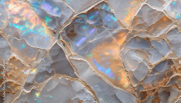 Obraz Abstract marble stone texture with iridescent color