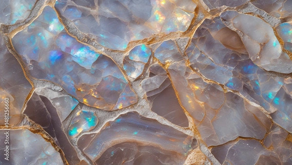 Obraz Abstract marble stone texture with iridescent color