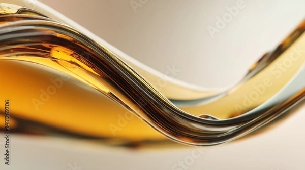 Fototapeta Visual fluid dynamics or gasoline on a micro scale shows different fluids interacting and forming complex and beautiful structures.