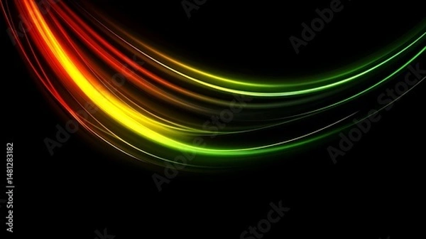 Obraz Abstract vibrant energy lines